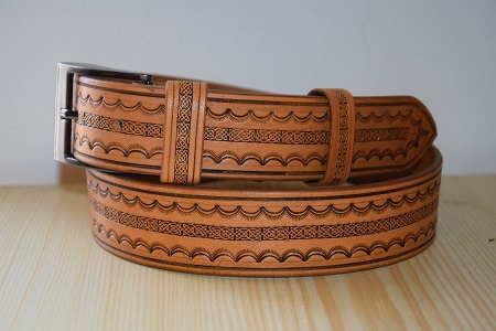 Kožený opasek 163 kelt, š: 4 cm
