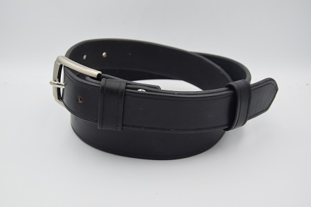 Kožený opasek s linkou 3 cm černý