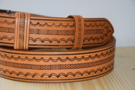 Kožený opasek 163 kelt, š: 4 cm