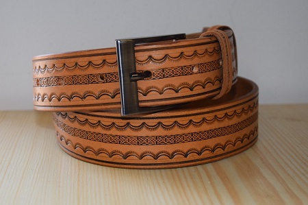 Kožený opasek 163 kelt, š: 4 cm