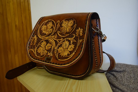 Dámská kožená kabelka přes rameno - floral