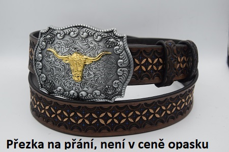 Kožený opasek 417B, š: 4 cm