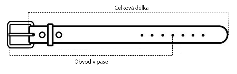 Kožený opasek 163 kelt, š: 4 cm